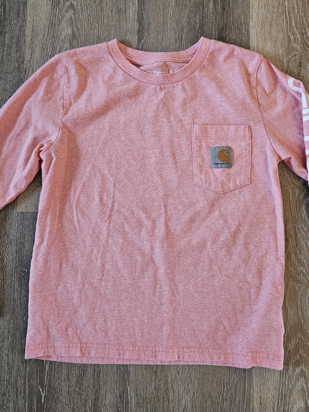 Carhartt Kids Pink Long-Sleeve Pocket Tee